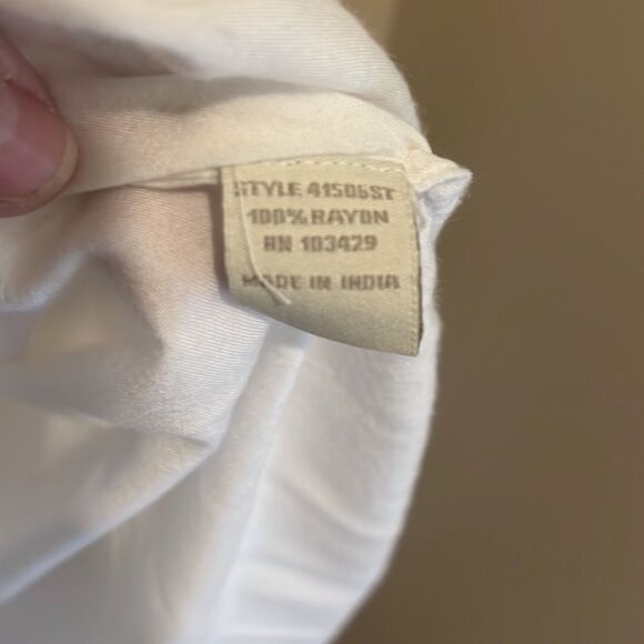KC Kahkis & Co white button down roll sleeve white top - Picture 5 of 6